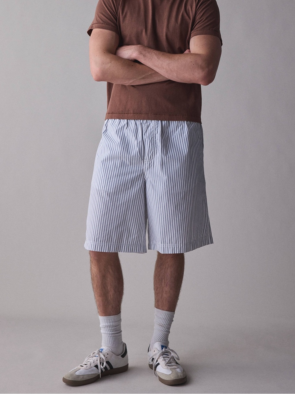 Urban Outfitters Baggy Striped Pull-On Short Mens Size XS NEW